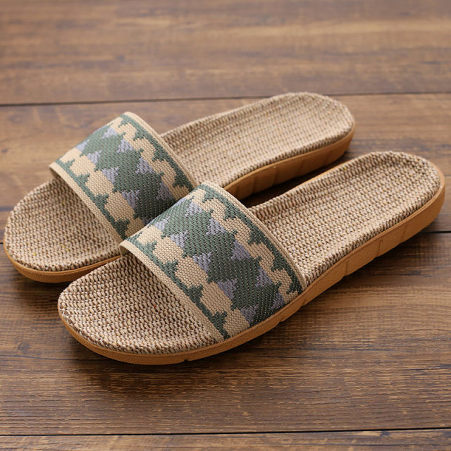 Lightweight New Home Slippers Indoor Men's And Women's Anti-slip Eva Soft Sole Silent Linen Slippers Wholesale