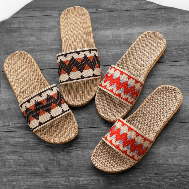 Lightweight New Home Slippers Indoor Men's And Women's Anti-slip Eva Soft Sole Silent Linen Slippers Wholesale