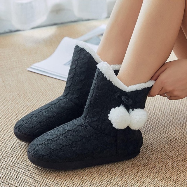 Custom Winter Cotton Snow Boots For Women Thick Soled Warm Cotton Shoes Non-slip Plus Plush Thick Snow Boots Wholesale