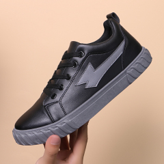 Microfiber Leather Flat Skateboard High Quality Sportive Running Outdoor Breathable Anti-slip Casual Sports Shoes For Men