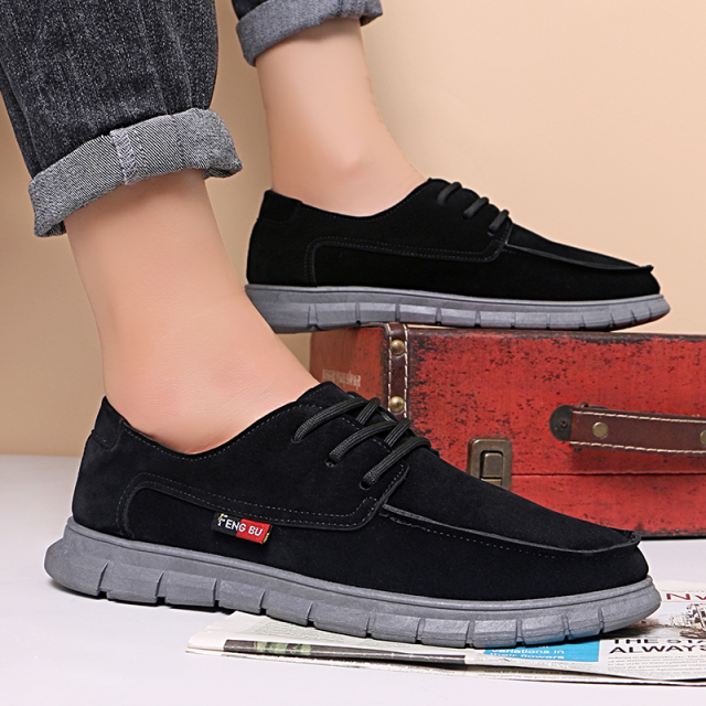 Leather New Arrival Fashion Trend Comfortable Anti-slip Lace-up Soft Shoes Breathable Sole Casual Shoes For Men