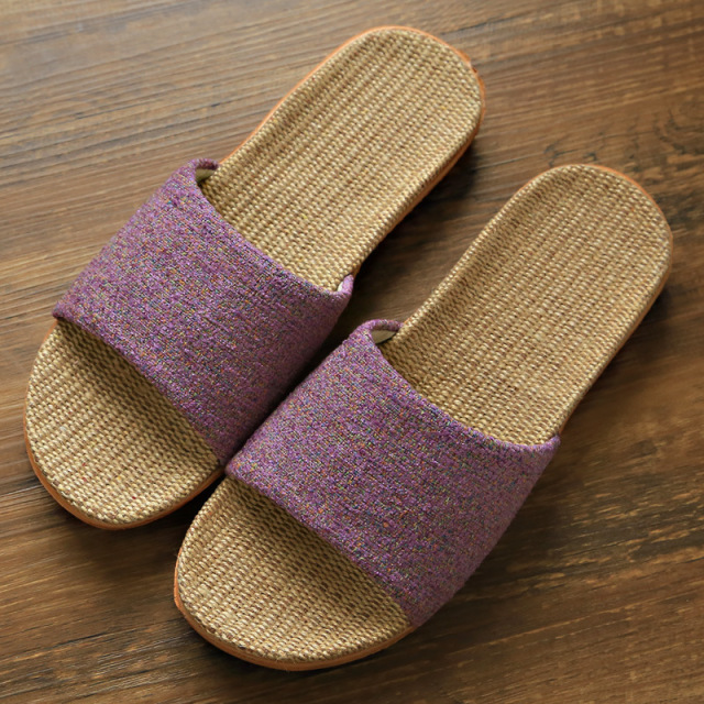Wholesale Couple Large Size Indoor Slippers Wooden Floor Cotton Linen Slippers Home Non-slip Men And Women Linen Slippers