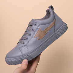 Microfiber Leather Flat Skateboard High Quality Sportive Running Outdoor Breathable Anti-slip Casual Sports Shoes For Men