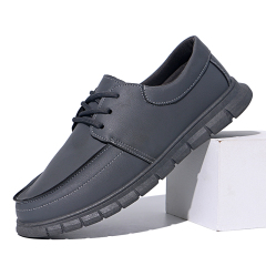 High Quality Rubber Sole Lace Up Fashion Comfortable Casual Leather Slip-on Office Leather Chunky Dress Shoes For Men