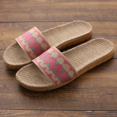 Lightweight New Home Slippers Indoor Men's And Women's Anti-slip Eva Soft Sole Silent Linen Slippers Wholesale