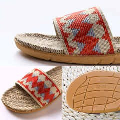 Lightweight New Home Slippers Indoor Men's And Women's Anti-slip Eva Soft Sole Silent Linen Slippers Wholesale