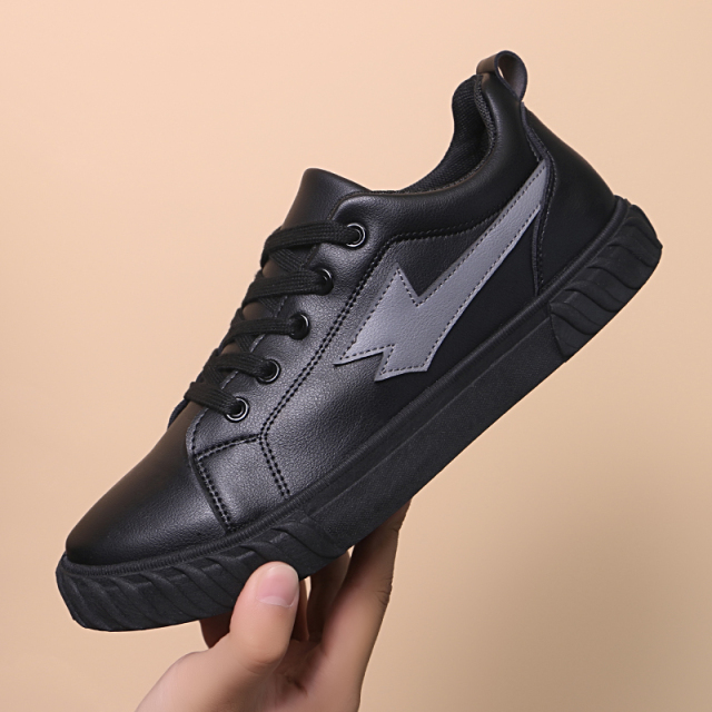 Microfiber Leather Flat Skateboard High Quality Sportive Running Outdoor Breathable Anti-slip Casual Sports Shoes For Men