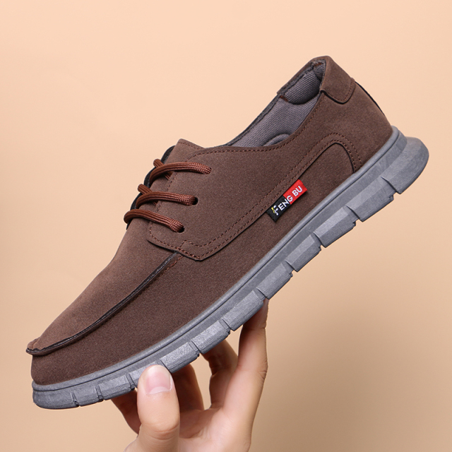 Leather New Arrival Fashion Trend Comfortable Anti-slip Lace-up Soft Shoes Breathable Sole Casual Shoes For Men