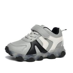 Wholesale New Trend High Quality Leather Children's Casual Shoes Cool New Kids Sport Shoes Soft Sole With Flash Light