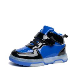 Led Light Up High Top Casual Kids Skateboard Shoes Walking Shoes Wholesale Boys And Girls Leisure Fashionable Single Shoes