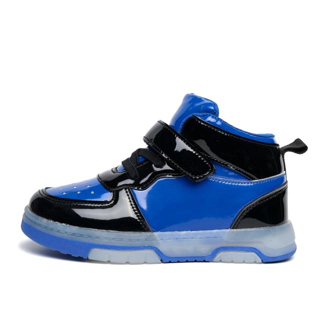 Led Light Up High Top Casual Kids Skateboard Shoes Walking Shoes Wholesale Boys And Girls Leisure Fashionable Single Shoes