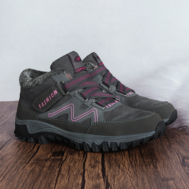 Winter New Trend Suede Upper Cotton Shoes Outdoor Hiking Snow Boots Thick Soled Women's Shoes Durable Casual Sports Shoes Wholesale