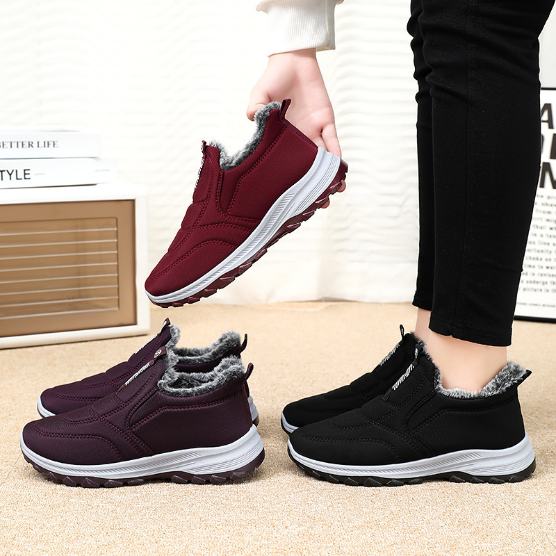Women's Cotton Shoes Winter New Ankle Boots Large Size Wholesale Warm Plush Comfort Large Size Thickened Snow Boots Wholesale