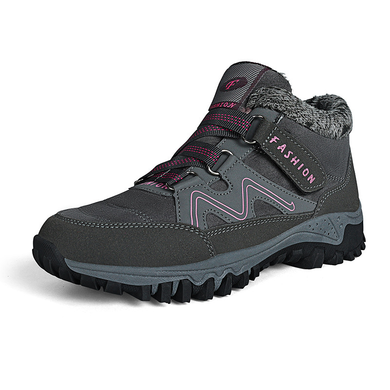 Winter New Trend Suede Upper Cotton Shoes Outdoor Hiking Snow Boots Thick Soled Women's Shoes Durable Casual Sports Shoes Wholesale