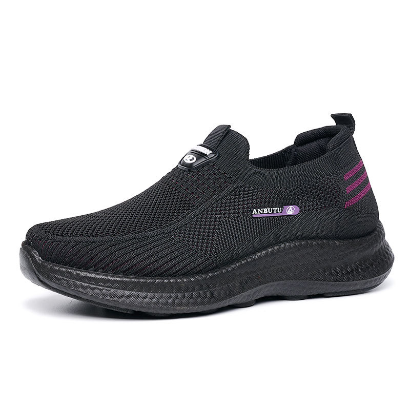 Factory Direct Selling Original Ladies Flying Woven Shoes Wholesale Lightweight Breathable Ladies Walking Shoes Single Shoes