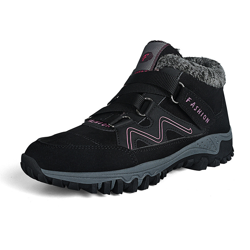 Winter New Trend Suede Upper Cotton Shoes Outdoor Hiking Snow Boots Thick Soled Women's Shoes Durable Casual Sports Shoes Wholesale