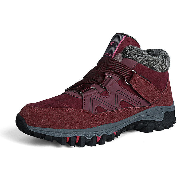 Winter New Trend Suede Upper Cotton Shoes Outdoor Hiking Snow Boots Thick Soled Women's Shoes Durable Casual Sports Shoes Wholesale