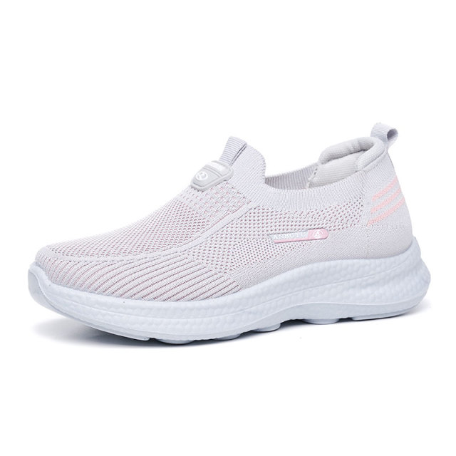 Factory Direct Selling Original Ladies Flying Woven Shoes Wholesale Lightweight Breathable Ladies Walking Shoes Single Shoes