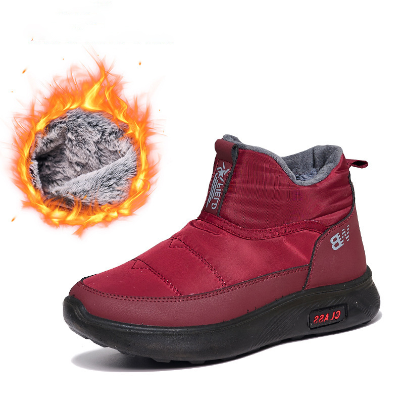 Foreign Trade Hot Sales Thick Snow Boots Men And Women Large Size Cold Region Warm Velvet Umbrella Cloth Snow Boots