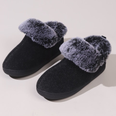 Wholesale Winter Fur Unisex Rubber Outsole Snow Boots Anti-slip Indooer And Outdoor Short Plush Snow Boots For Unisex