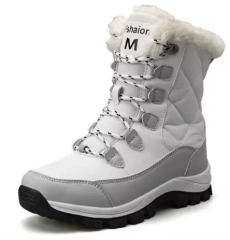 Wholesale Fashion Winter Outdoor Travel Waterproof Anti slip Thickened Warm High Top Mid length Snow Boots For Women