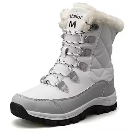 Wholesale Fashion Winter Outdoor Travel Waterproof Anti slip Thickened Warm High Top Mid length Snow Boots For Women
