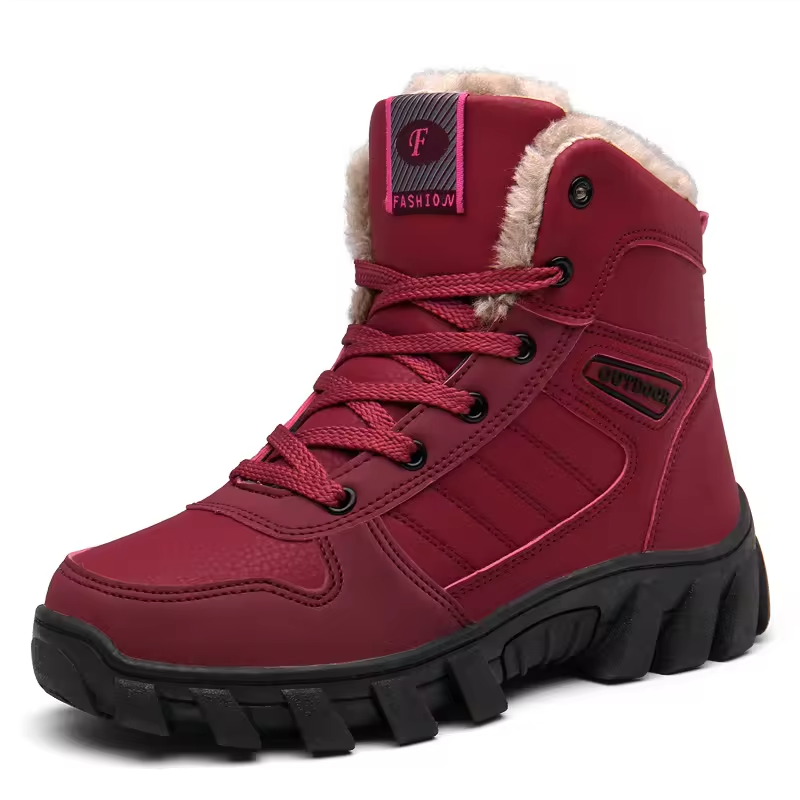 Lovers' Large Size Snow Boots Velvet Extra Thick Non-slip Waterproof Winter Warm High-top Boots Cotton Shoes
