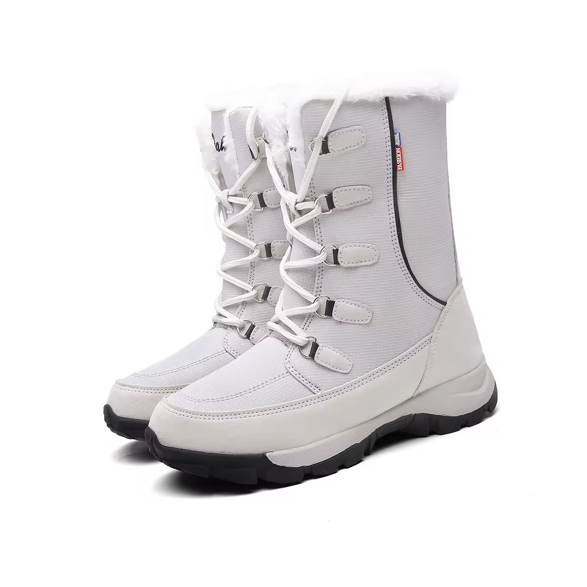 Wholesale Fashion Winter Outdoor Travel Anti Slip Thickened Warm High Top Mid Length Snow Boots For Women