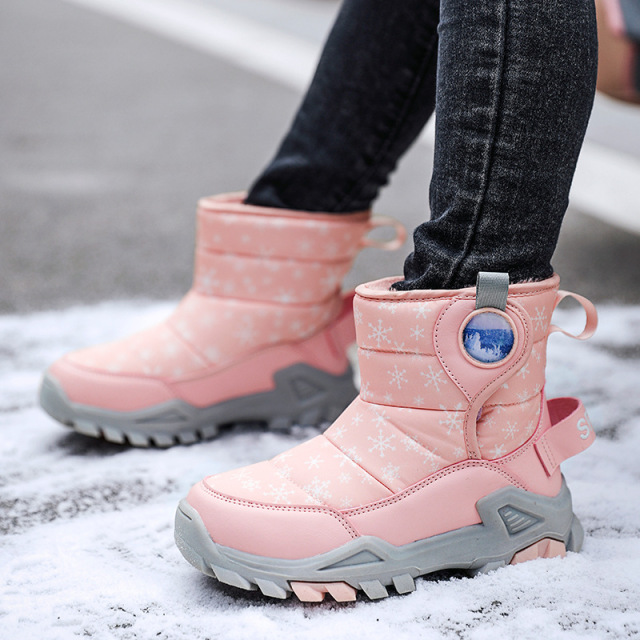 Wholesale Winter Outdoor Thickened Children's Boots Waterproof Windproof Hiking Boots For Boys And Girls