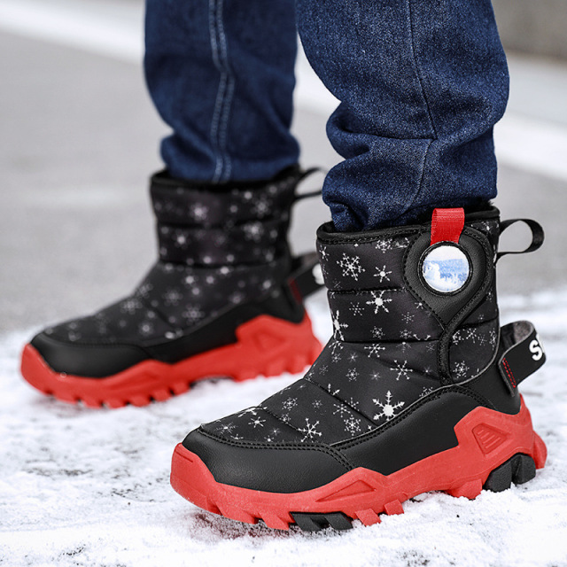 Wholesale Winter Outdoor Thickened Children's Boots Waterproof Windproof Hiking Boots For Boys And Girls