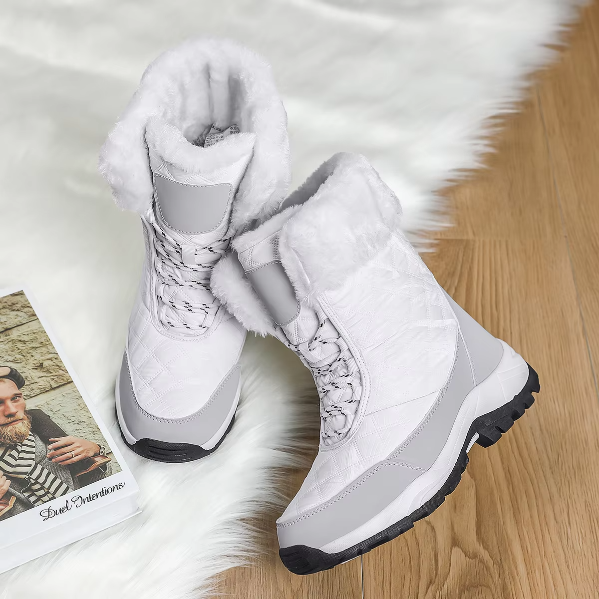 Wholesale Winter Fashion High Quality Outdoor Travel Waterproof Non-slip Thickened Medium Long Warm Snow Boots