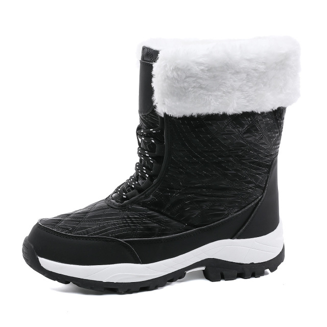 Wholesale Winter Fashion High Quality Outdoor Travel Waterproof Non-slip Thickened Medium Long Warm Snow Boots