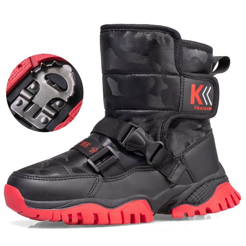 Wholesale Winter Thickened Warm Comfort Children's Boots Waterproof Windproof Snow Boots For Boys And Girls