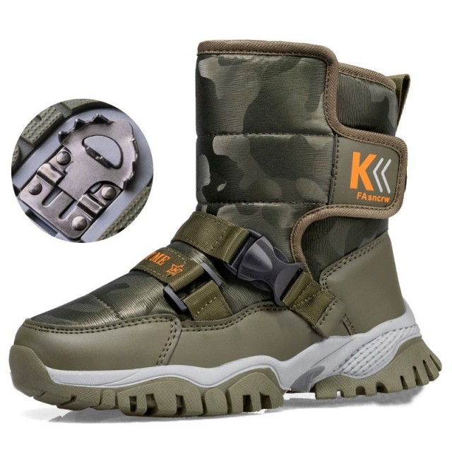 Wholesale Winter Thickened Warm Comfort Children's Boots Waterproof Windproof Snow Boots For Boys And Girls