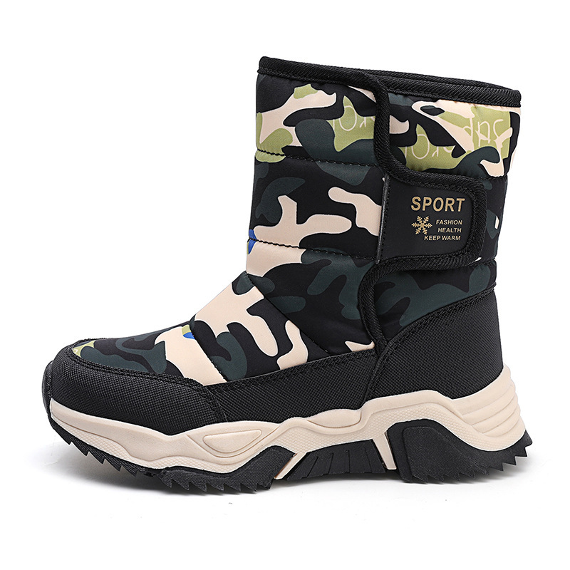 Wholesale Winter Thickened Warm Children's Boots Waterproof Windproof Hiking Boots For Boys And Girls