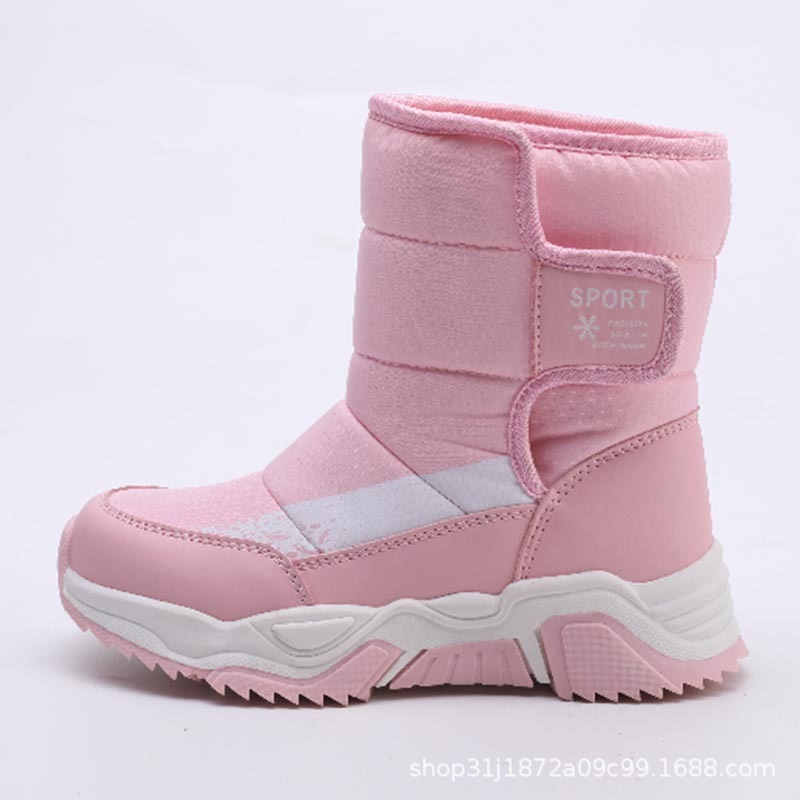 Wholesale Winter Thickened Warm Children's Boots Waterproof Windproof Hiking Boots For Boys And Girls