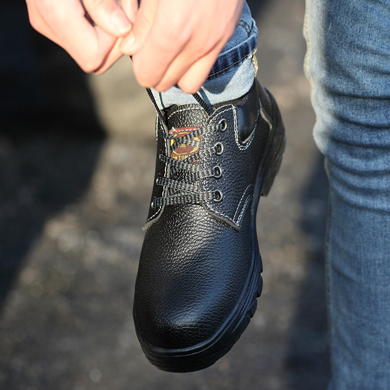 Construction Waterproof Anti Smashing Anti Stabbing Comfortable Steel Toe Safety Protection Men's Work Shoes Wholesale