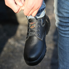 Construction Waterproof Anti Smashing Anti Stabbing Comfortable Steel Toe Safety Protection Men's Work Shoes Wholesale