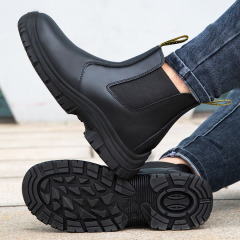 Wholesale Fashion Steel Toe Anti Static Safety Martin Boots Outdoor Work Large Size 47 Steel Plate Safety Boots
