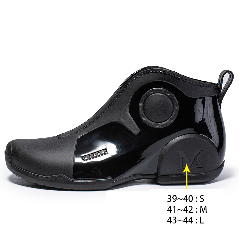 Fashion Rain Shoes For Men Thick Soled Rain Boots Non-slip Pvc Kitchen Shoes Outdoor Waterproof Car Wash Shoes For Men