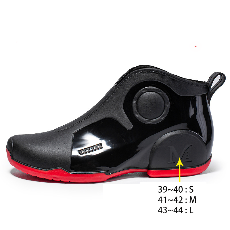 Fashion Rain Shoes For Men Thick Soled Rain Boots Non-slip Pvc Kitchen Shoes Outdoor Waterproof Car Wash Shoes For Men
