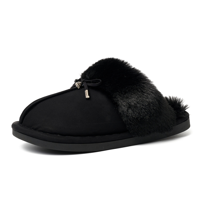 Winter Fashion Home Life Luxury Comfort Warm Plush Camel Faux Suede Closed Toe Home Slippers ODM Supply