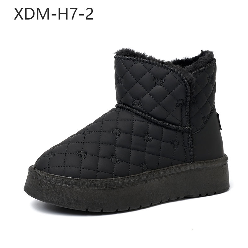 Best-selling Classic Style Wool Boots Wholesale Pu Upper Thin Sole Thick Sole Winter Outdoor Snow Boots For Women