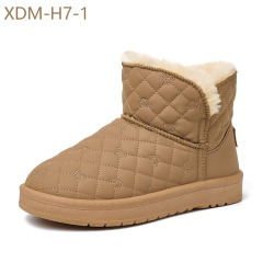 Best-selling Classic Style Wool Boots Wholesale Pu Upper Thin Sole Thick Sole Winter Outdoor Snow Boots For Women
