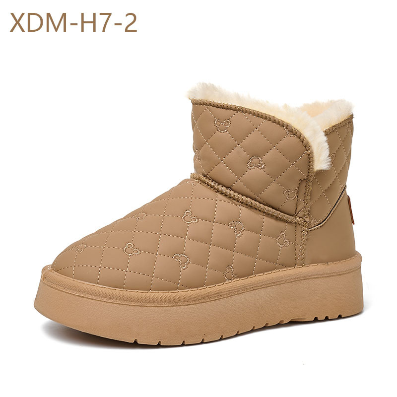 Best-selling Classic Style Wool Boots Wholesale Pu Upper Thin Sole Thick Sole Winter Outdoor Snow Boots For Women