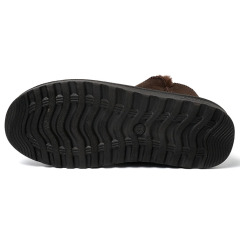Wholesale Custom Men's Winter Outdoor Shoes Waterproof Dark Faux Suede Warm Plush Round Toe Snow Boots For Men