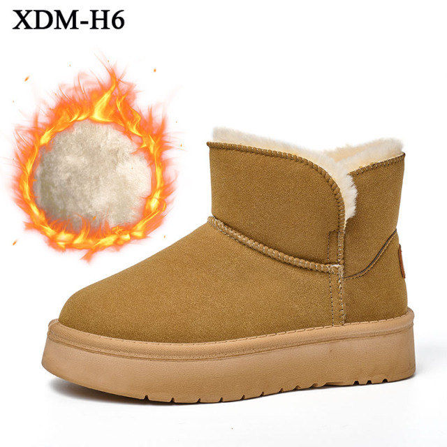 Winter Explosive Thermal Fashion Fur Snow Boots Wholesale Price Outdoor Waterproof Non-slip Suede Snow Boots For Women