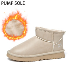 Manufacturers Direct Sales Of New Winter Snow Boots Wholesale Smooth Leather Thickened Plush Inner Snow Boots For Women