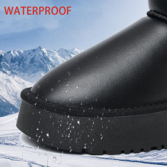 Manufacturers Direct Sales Of New Winter Snow Boots Wholesale Smooth Leather Thickened Plush Inner Snow Boots For Women