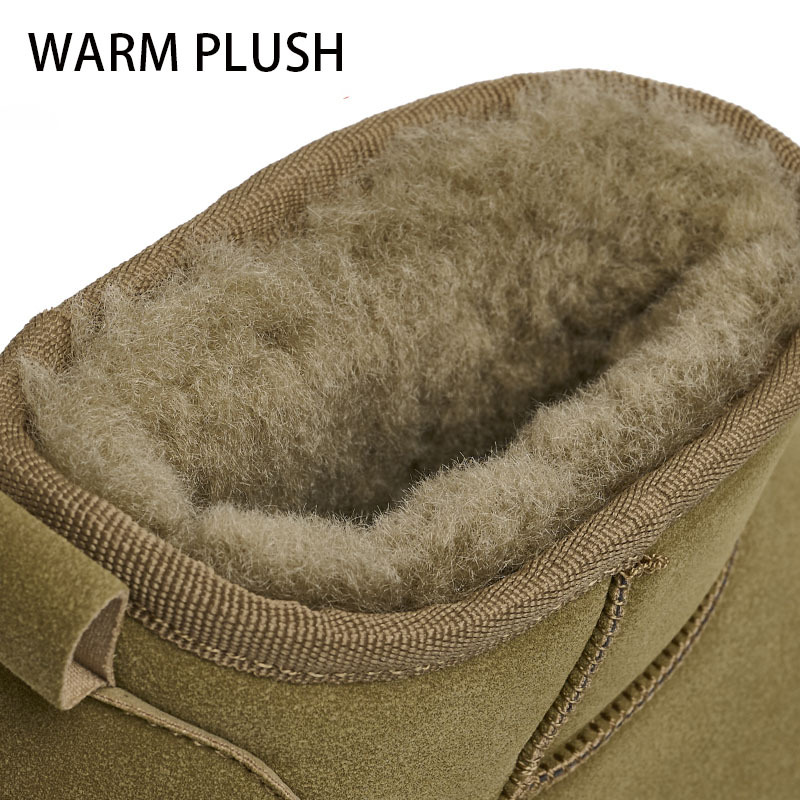 Bairuilun Winter Warm Women's Cotton Boots Factory Wholesale Classic Warm Plush Suede Upper Snow Boots For Women